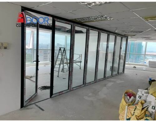 cửa đi xếp trượt 8 cánh nhập khẩu