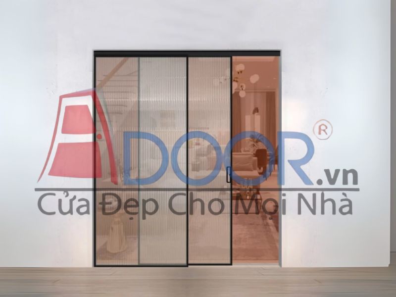Giá cửa nhôm slim lùa 2 cánh 