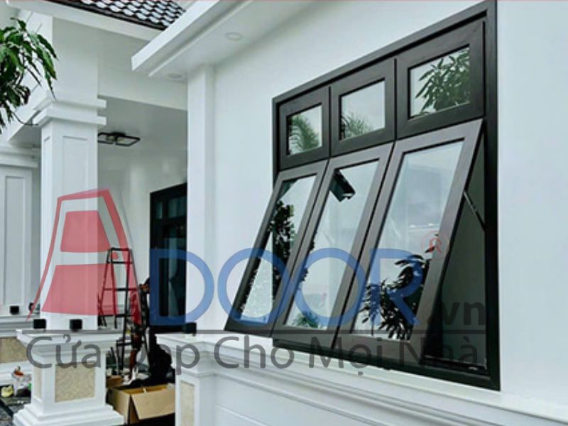 Mẫu cửa sổ mở hất nhôm maxpro