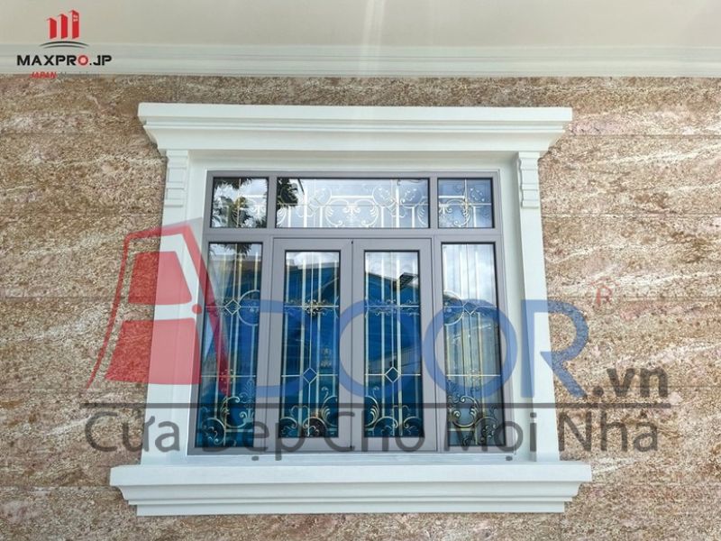 Mẫu Cửa sổ mở quay nhôm maxpro