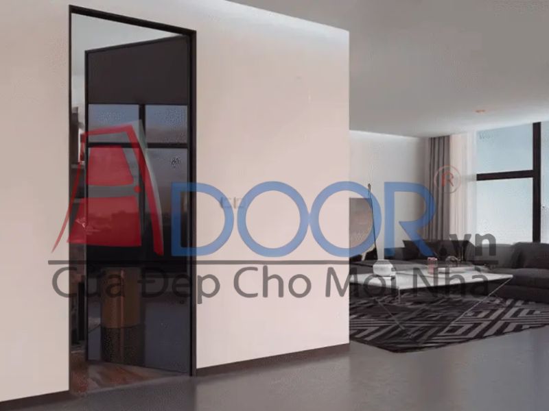 Mẫu cửa nhôm Slim mở quay Adoor