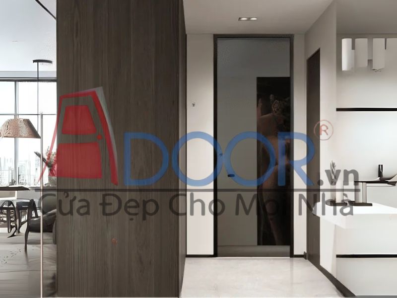 Mẫu cửa nhôm Slim mở quay Adoor