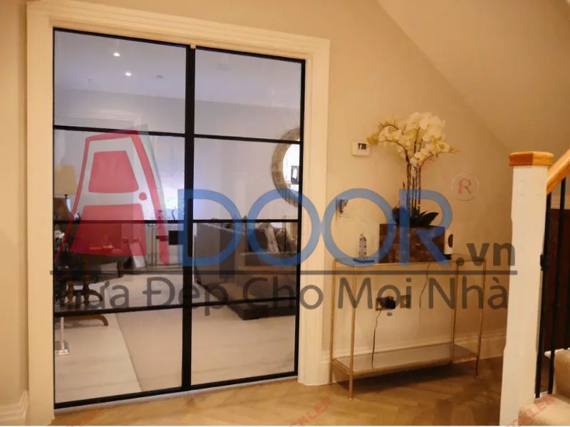 Mẫu cửa nhôm Slim mở quay Adoor
