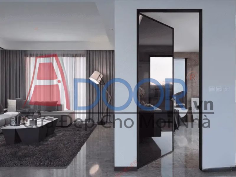Mẫu cửa nhôm Slim mở quay Adoor
