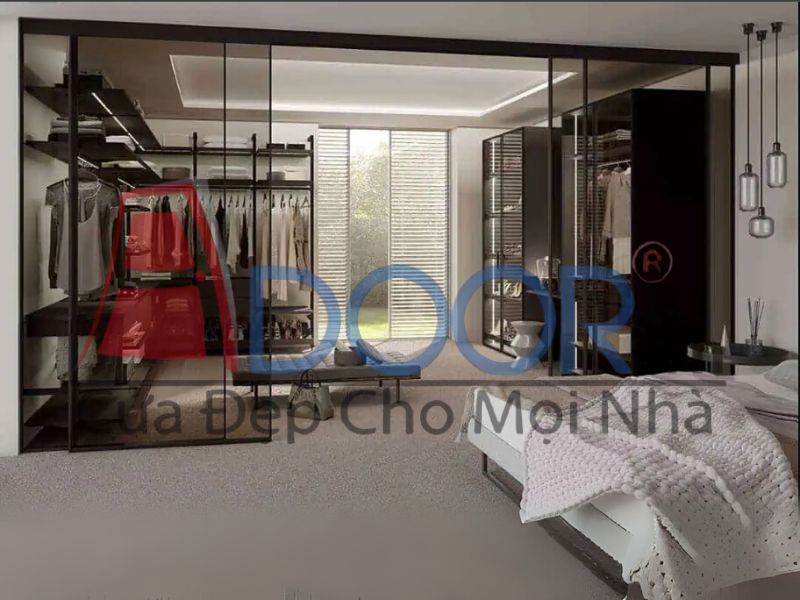 Mẫu cửa nhôm Slim trượt lùa Adoor 