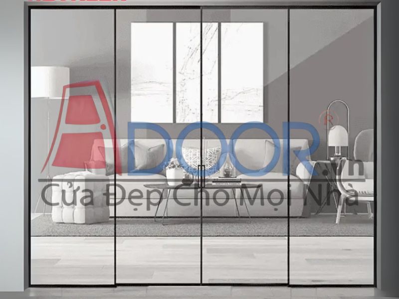 Mẫu cửa nhôm Slim trượt lùa Adoor 