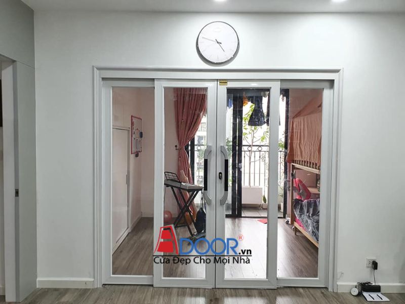 Cửa trượt quay nhôm kính chịu lực và độ bền cao
