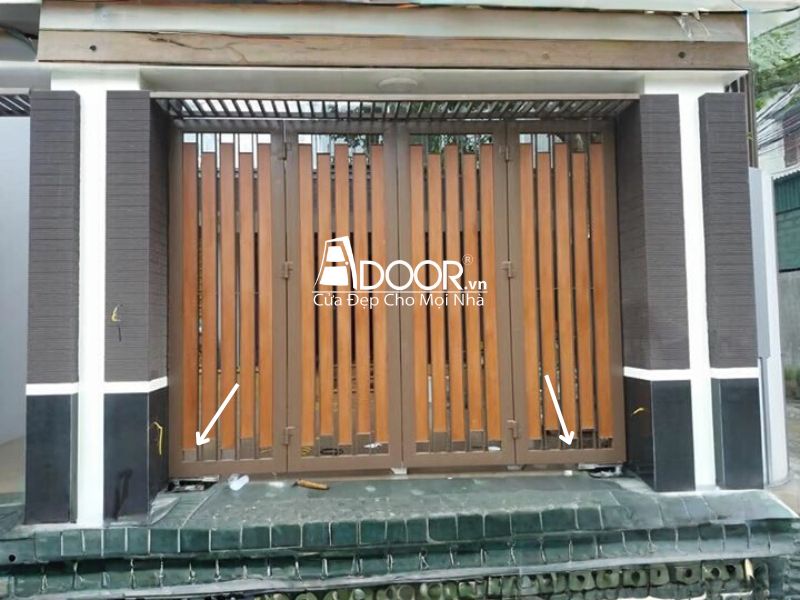 Mẫu cổng tự động âm sàn Adoor