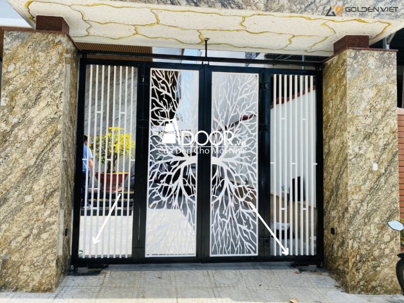 Mẫu cổng tự động âm sàn Adoor
