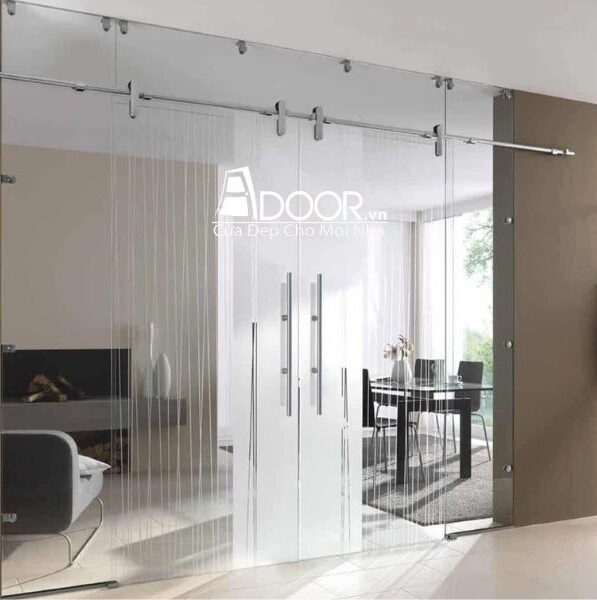 Mẫu cửa kính cường lực trượt Adoor