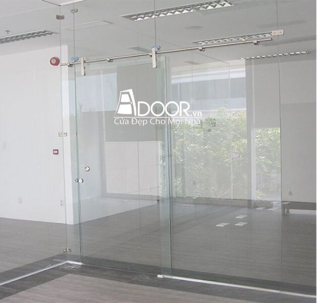 Mẫu cửa kính cường lực trượt Adoor