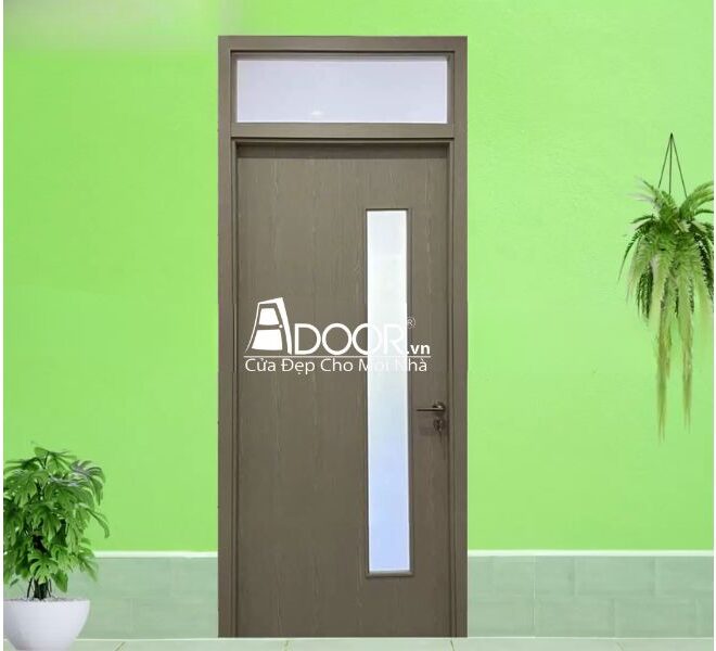 Mẫu cửa nhựa abs ô kính