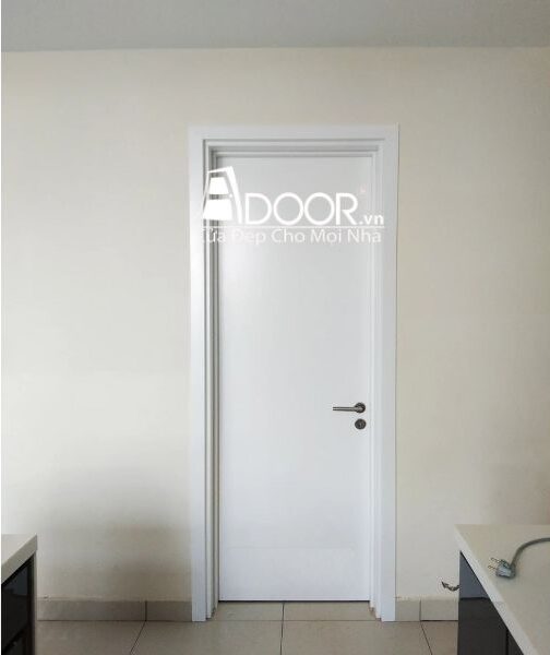 Mẫu cửa nhựa composite màu trắng trơn