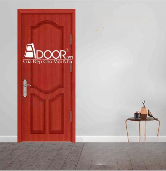 Mẫu cửa nhựa composite vân gỗ lim đỏ
