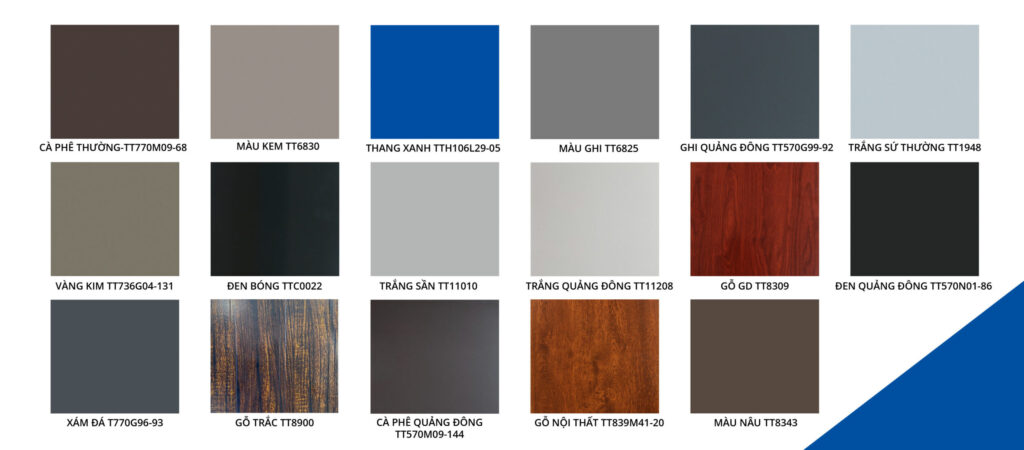 Màu nhôm cửa nhôm xingfa việt nam tại Adoor