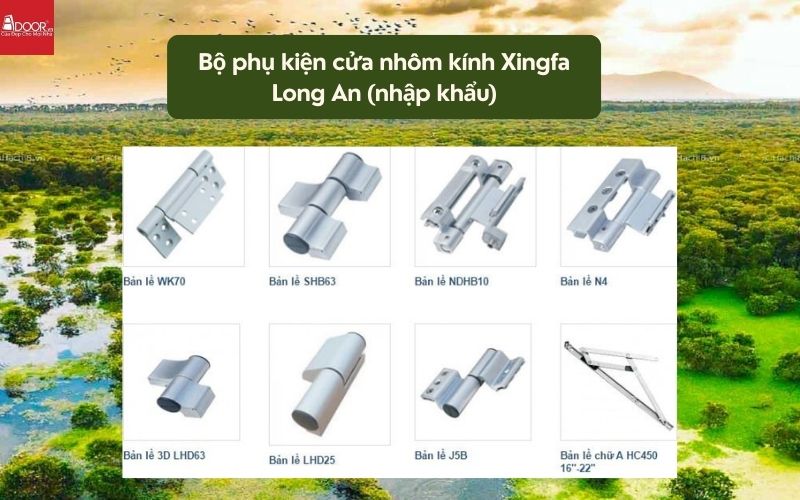 Bộ phụ kiện cửa nhôm kính Xingfa Long An (nhập khẩu) 01