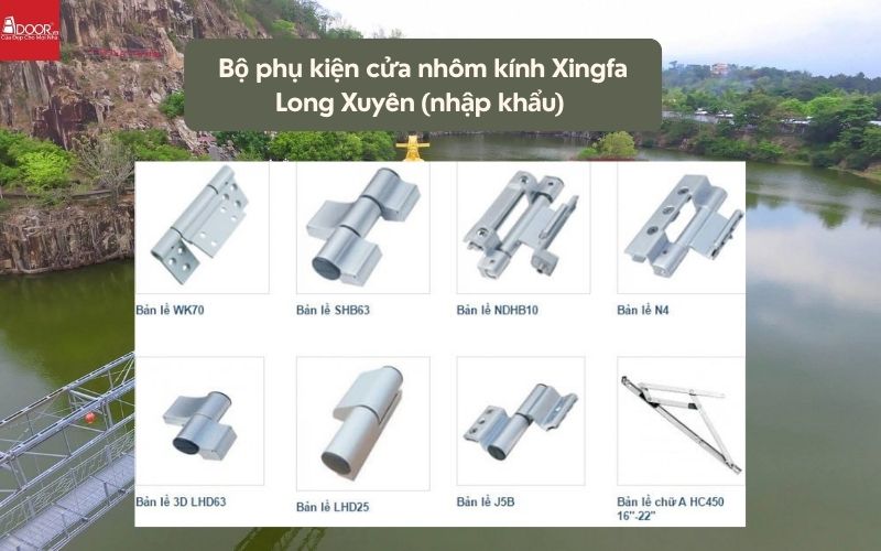 Bộ phụ kiện cửa nhôm kính Xingfa Long Xuyên (nhập khẩu) 02