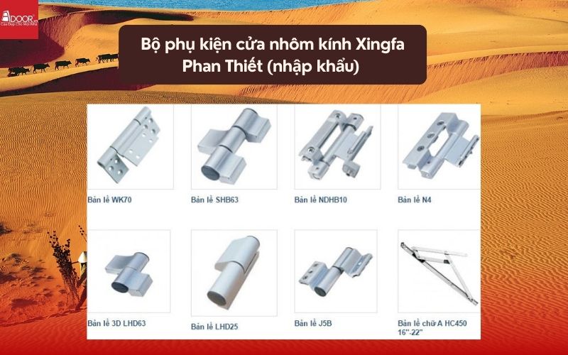 Bộ phụ kiện cửa nhôm kính Xingfa Phan Thiết (nhập khẩu) 02