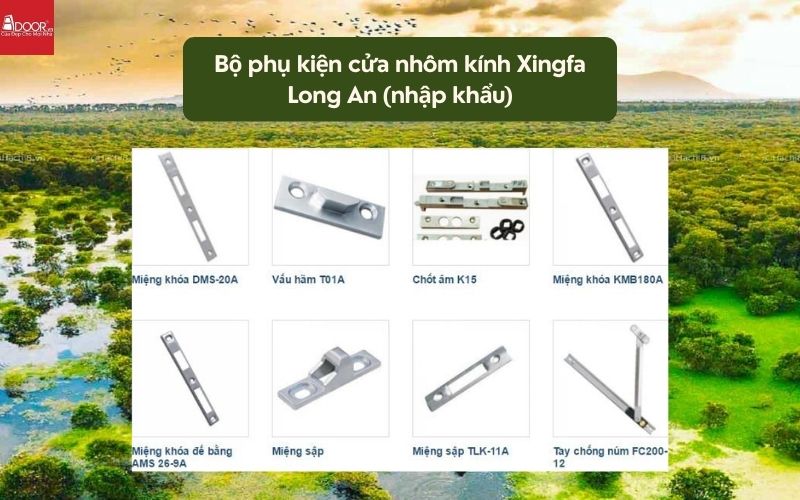 Bộ phụ kiện cửa nhôm kính Xingfa Long An (nhập khẩu) 02