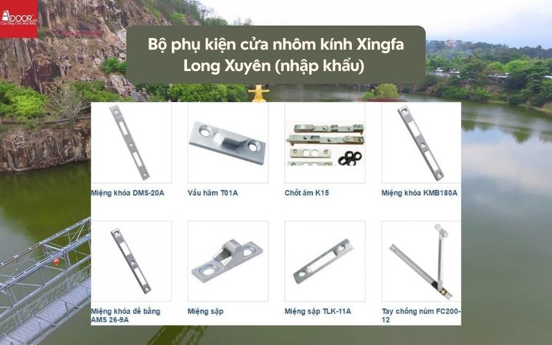 Bộ phụ kiện cửa nhôm kính Xingfa Long Xuyên (nhập khẩu) 01