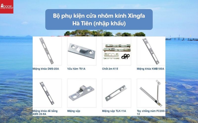Bộ phụ kiện cửa nhôm kính Xingfa Hà Tiên (nhập khẩu) 01