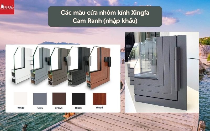 Các màu cửa nhôm kính Xingfa Cam Ranh (nhập khẩu)