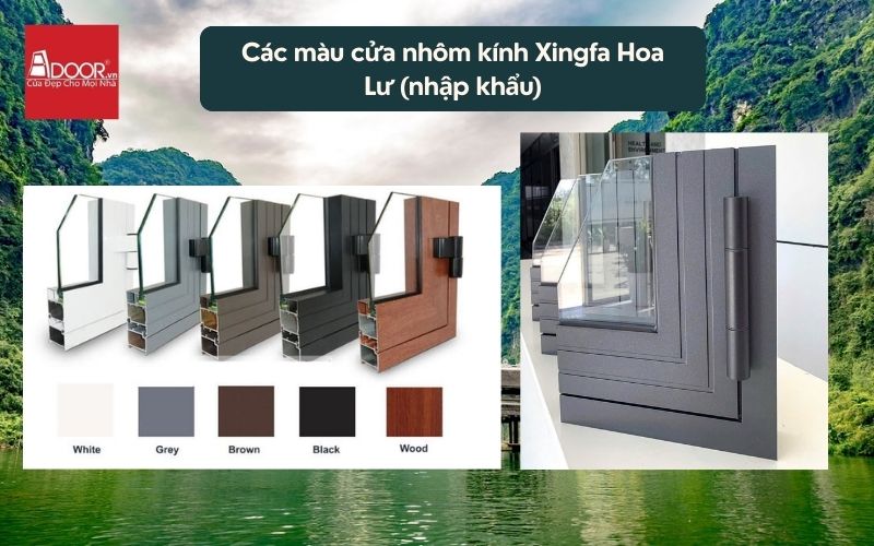 Các màu cửa nhôm kính Xingfa Hoa Lư (nhập khẩu)