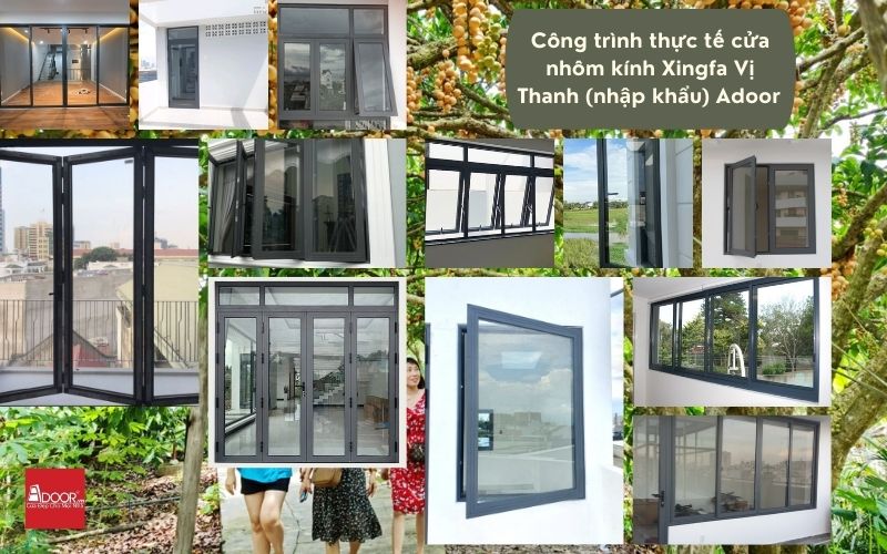 Adoor vừa hoàn thiện lắp đặt hệ thống cửa nhôm kính Xingfa Vị Thanh (nhập khẩu), mang lại vẻ đẹp kiên cố và hiện đại cho ngôi nhà phố bên dòng xáng Xà No.