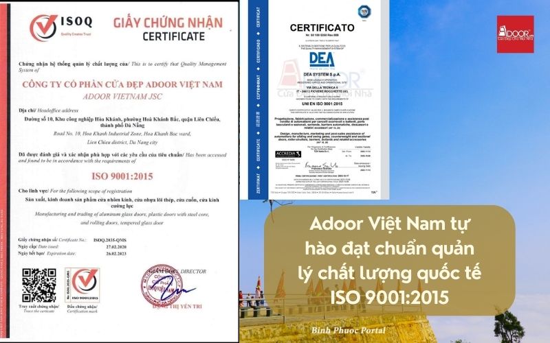 Chứng nhận kiểm định chất lượng quốc tế đảm bảo độ bền tuyệt đối