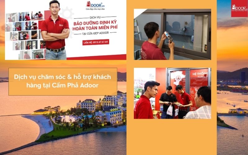 Tư vấn – trải nghiệm thực tế tại showroom Adoor Cẩm Phả