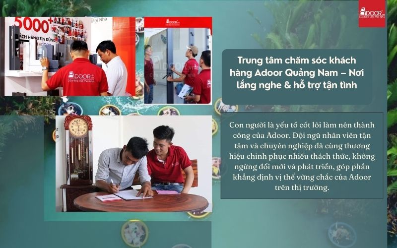 Adoor cam kết chế độ hậu mãi tận tâm, giúp hệ thống cửa nhôm kính Xingfa Quảng Nam (nhập khẩu) của gia đình bạn luôn vận hành êm ái.