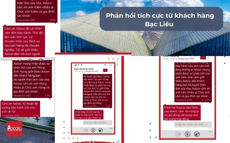 Phản hồi tích cực từ khách hàng tại Bạc Liêu
