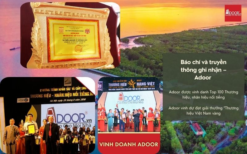 Giải thưởng danh giá - Thương hiệu hàng đầu trong ngành cửa nhôm