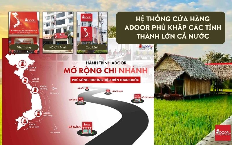 Hệ thống phân phối và showroom Adoor – mang cửa nhôm kính Xingfa Cao Lãnh (nhập khẩu) đến khắp mọi công trình