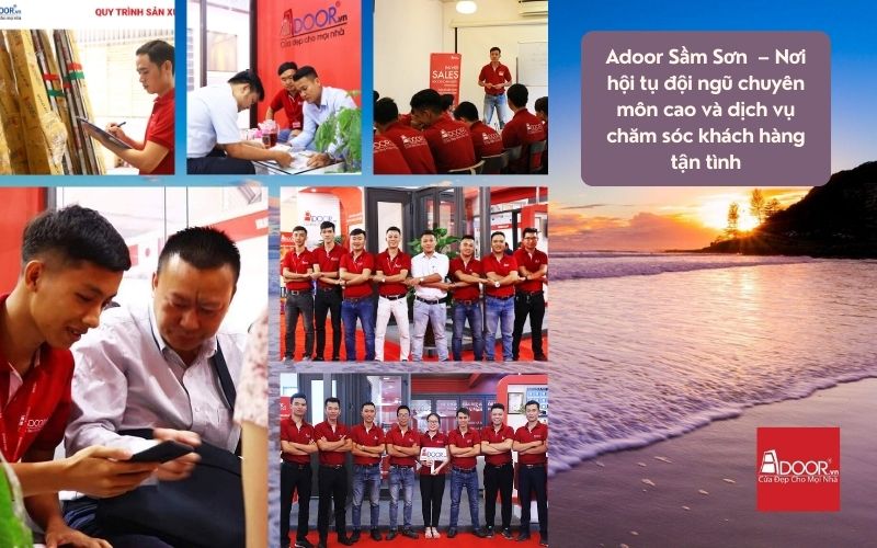 Đội ngũ nhân sự chuyên nghiệp của Adoor trong thi công cửa nhôm kính Xingfa Sầm Sơn (nhập khẩu)