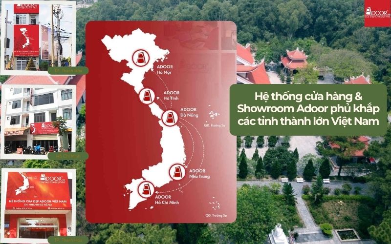 Tự hào có hệ thống trải dài khắp các tỉnh thành lớn, Adoor luôn đảm bảo cung ứng cửa nhôm kính Xingfa TP. Thanh Hóa (nhập khẩu) nhanh chóng nhất.
