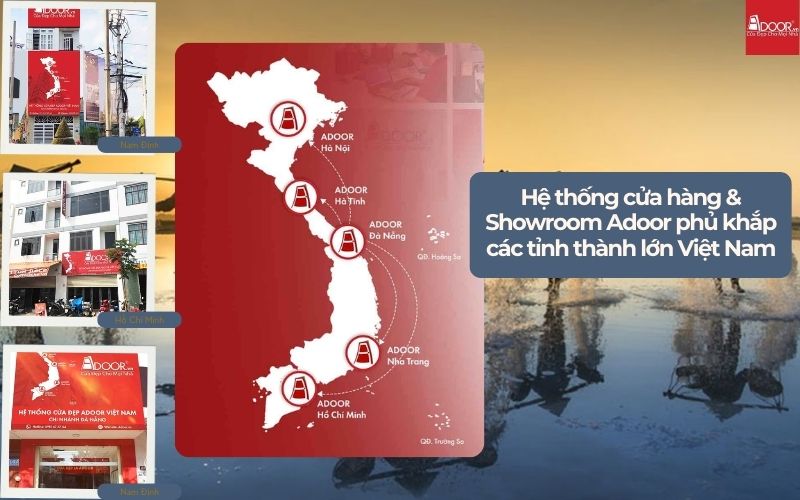 Tự hào có hệ thống trải dài khắp các tỉnh thành lớn, Adoor luôn sẵn sàng vận chuyển nhanh chóng cửa nhôm kính Xingfa Nam Định (nhập khẩu) đến mọi nẻo đường.