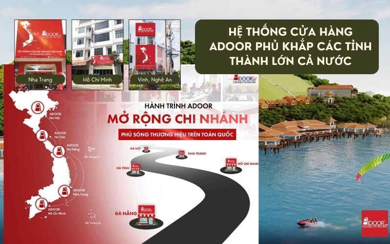 Mạng lưới showroom – đại lý cửa nhôm Xingfa Vinh, Nghệ An (nhập khẩu) Adoor phủ khắp khu vực trọng điểm
