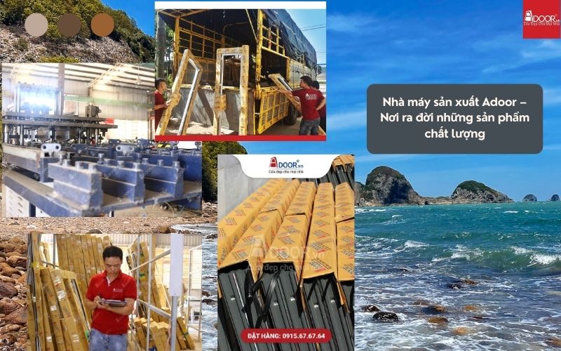 Nhà máy Adoor ứng dụng công nghệ hiện đại giúp cửa nhôm kính Xingfa Tĩnh Gia (nhập khẩu) có bề mặt sơn bền bỉ, chống ăn mòn muối biển tuyệt đối.