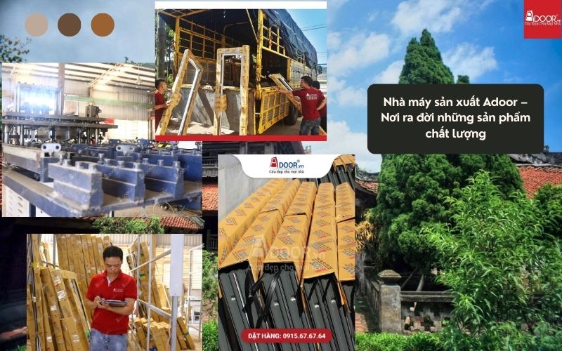 Nhà máy Adoor sử dụng công nghệ xử lý bề mặt cao cấp, giúp cửa nhôm kính Xingfa Thái Bình (nhập khẩu) giữ màu bền đẹp trước khí hậu nồm ẩm đặc trưng.