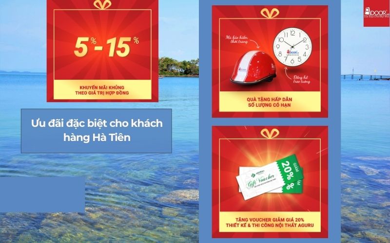 Đón nắng Hà Tiên, nhận quà sang cùng Adoor với chương trình ưu đãi chiết khấu trực tiếp khi lắp đặt cửa nhôm kính Xingfa Hà Tiên (nhập khẩu).