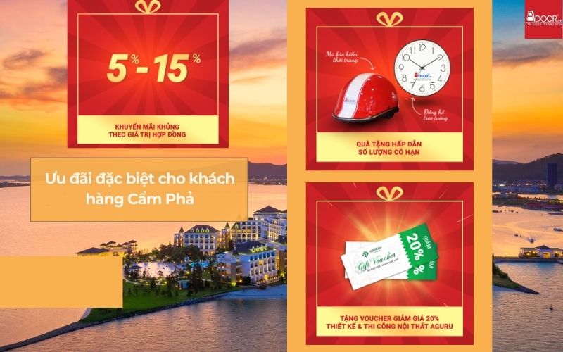 Ưu đãi và khuyến mãi hấp dẫn khi mua cửa nhôm kính Xingfa Cẩm Phả (nhập khẩu) tại Adoor