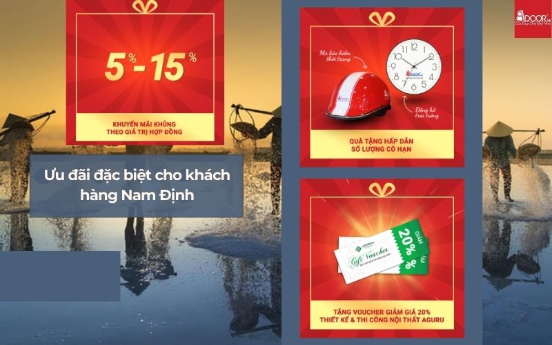 Nhận ngay quà tặng tân gia hấp dẫn từ Adoor khi lắp đặt hệ thống cửa nhôm kính Xingfa Nam Định (nhập khẩu) cho công trình của bạn.