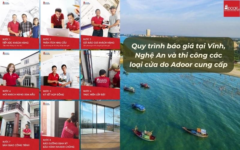 Quy trình thi công cửa nhôm kính Xingfa Vinh, Nghệ An (nhập khẩu) chuyên nghiệp tại Adoor