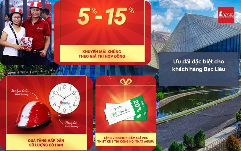 Tổng hợp ưu đãi hấp dẫn khi lắp đặt cửa nhôm kính Xingfa Bạc Liêu (nhập khẩu) tại Adoor