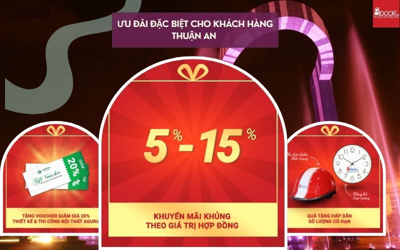 Ưu đãi khuyến mãi hấp dẫn khi mua cửa nhôm kính Xingfa Thuận An (nhập khẩu) tại Adoor