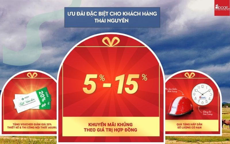 Ưu đãi và khuyến mãi hấp dẫn khi mua cửa nhôm kính Xingfa Thái Nguyên (nhập khẩu) tại Adoor