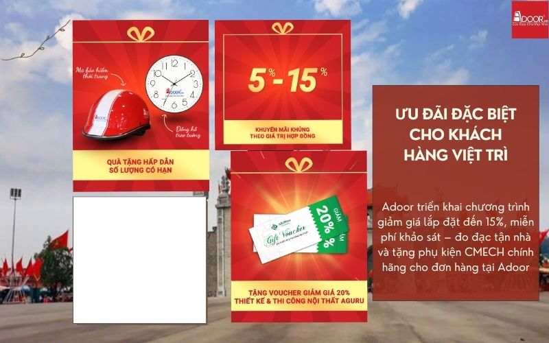 Tổng hợp ưu đãi hấp dẫn khi lắp đặt cửa nhôm kính Xingfa Việt Trì (nhập khẩu) tại Adoor