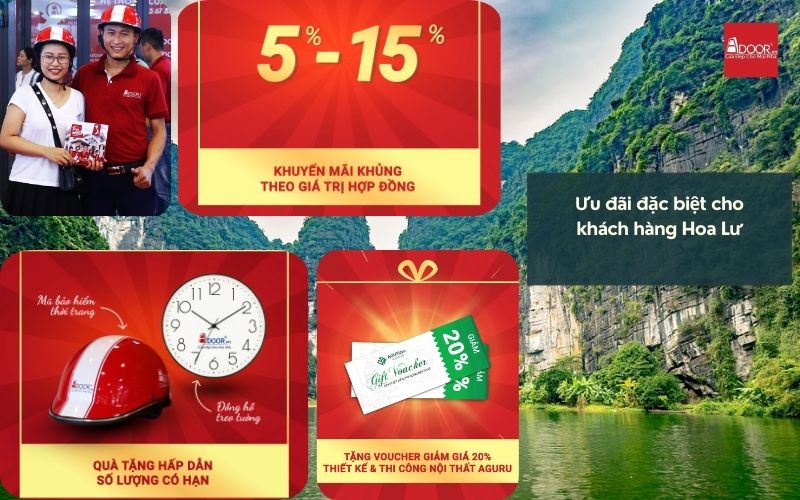 Ưu đãi hấp dẫn khi mua cửa nhôm kính Xingfa Hoa Lư (nhập khẩu) tại Adoor