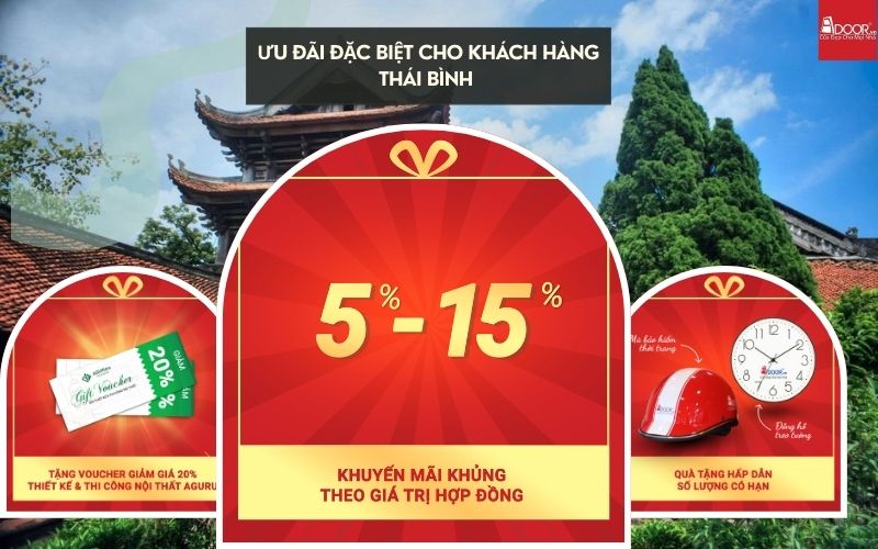 Đón lộc tân gia cùng Adoor với chương trình chiết khấu đặc biệt dành riêng cho khách hàng lắp đặt cửa nhôm kính Xingfa Thái Bình (nhập khẩu).